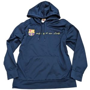 FCB Barcelona football club sweatshirt hoodie with kangaroo pouch navy blue